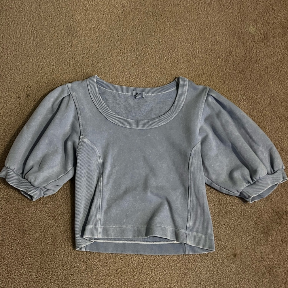 Aerie Heather Light Blue Knit Top